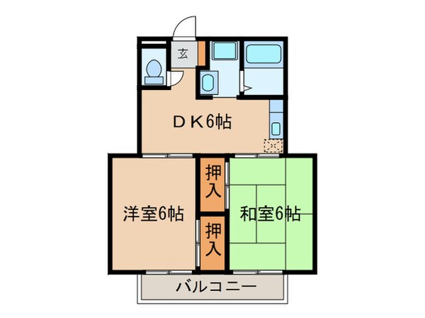 ウイング竹田の物件間取画像